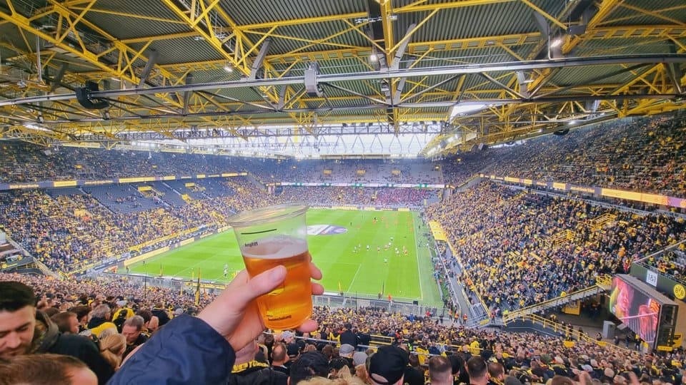 Fussballstadion-Bier