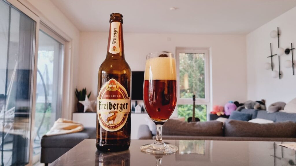 Freiberger Bockbier im Glas